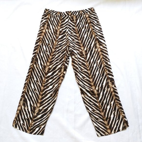 Calvin Klein Wide Leg Pants Size M High Waist Relaxed Pockets Pull On NWT - Picture 3 of 11